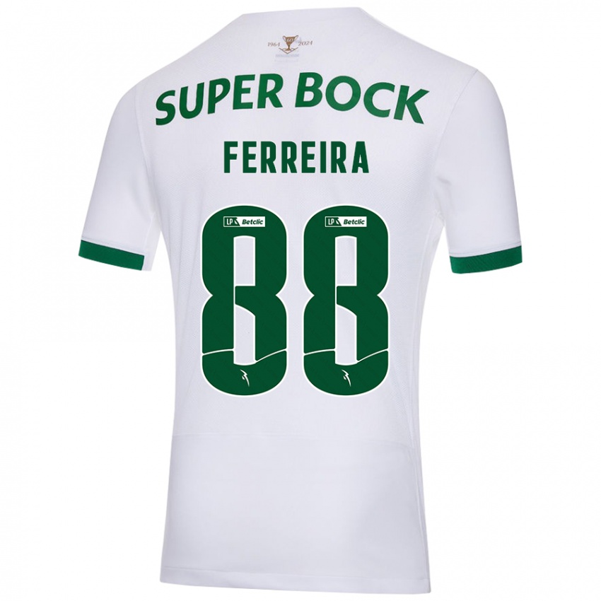 Kinder Tiago Ferreira #88 Weiß Grün Auswärtstrikot Trikot 2024/25 T-Shirt