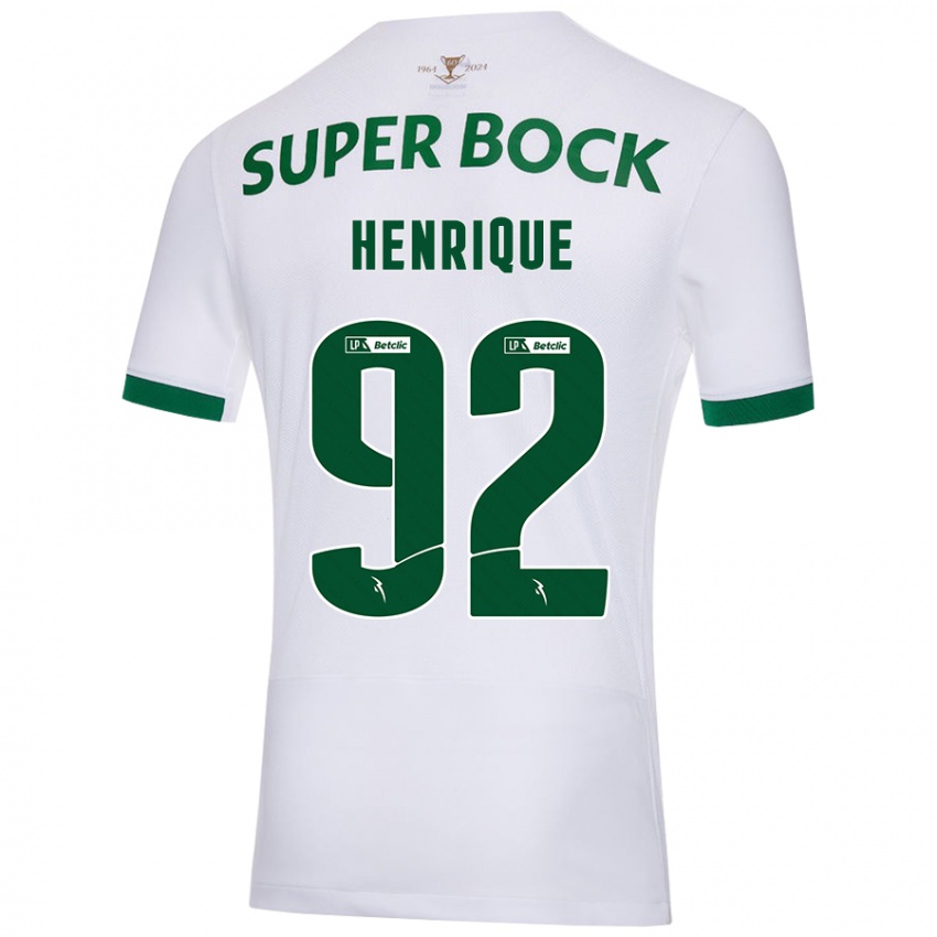 Kinder Eduardo Henrique #92 Weiß Grün Auswärtstrikot Trikot 2024/25 T-Shirt