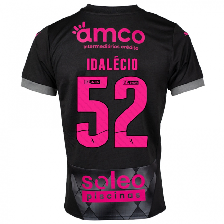 Kinder Idalécio #52 Schwarz Rosa Auswärtstrikot Trikot 2024/25 T-Shirt