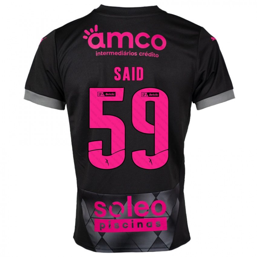 Kinder Yan Said #59 Schwarz Rosa Auswärtstrikot Trikot 2024/25 T-Shirt