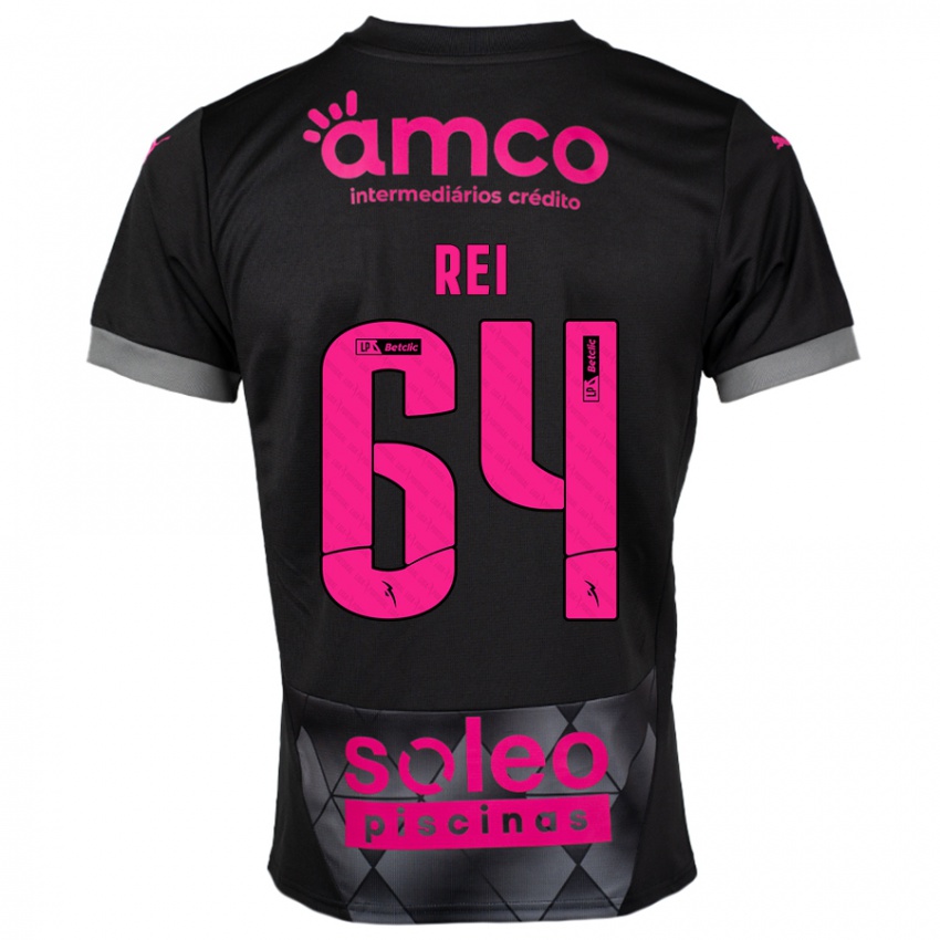 Kinder Ricardo Rei #64 Schwarz Rosa Auswärtstrikot Trikot 2024/25 T-Shirt