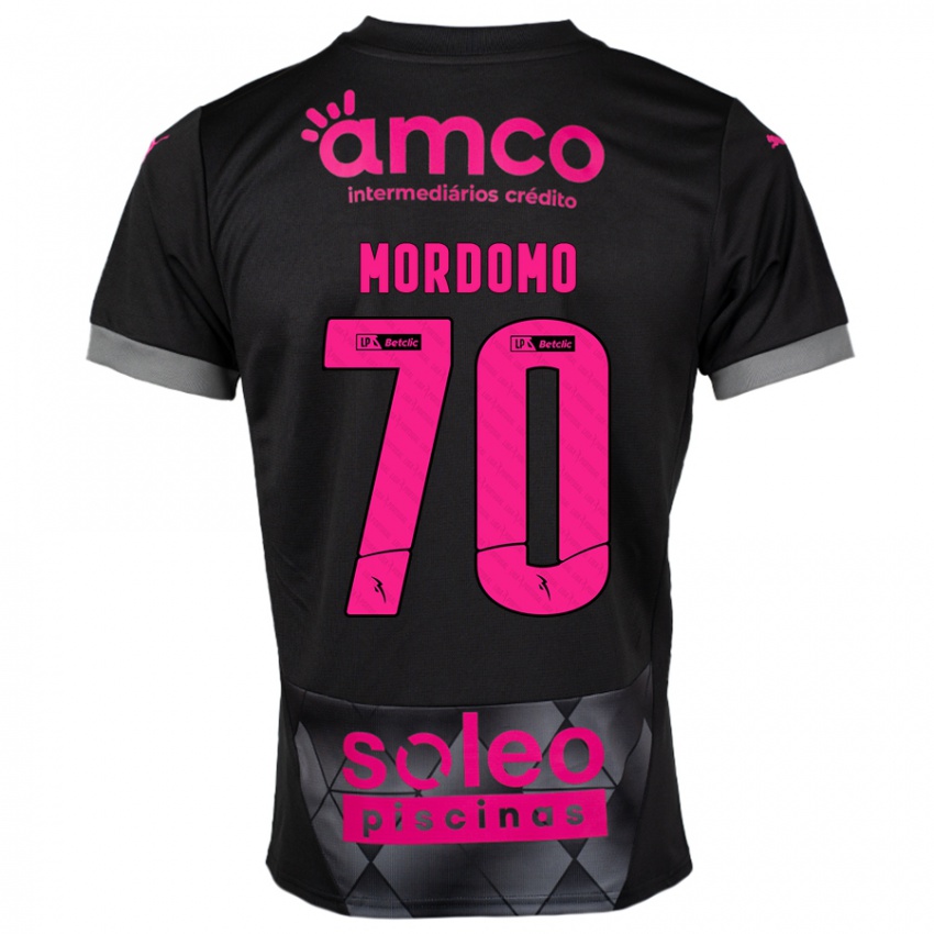 Kinder Mordomo #70 Schwarz Rosa Auswärtstrikot Trikot 2024/25 T-Shirt