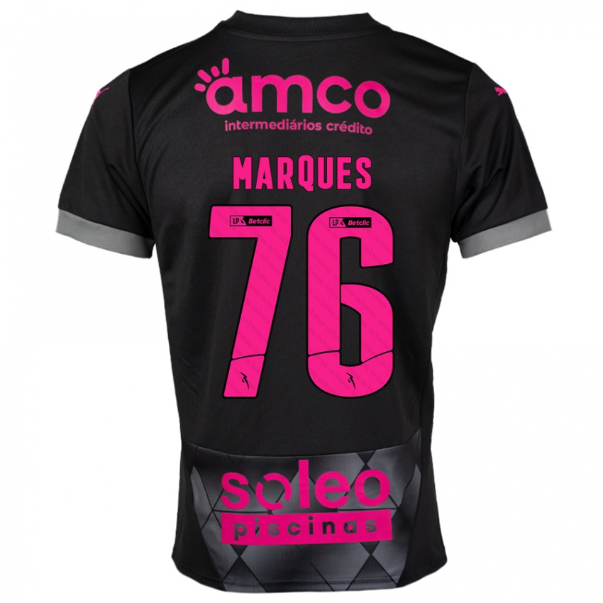 Kinder Tomás Marques #76 Schwarz Rosa Auswärtstrikot Trikot 2024/25 T-Shirt