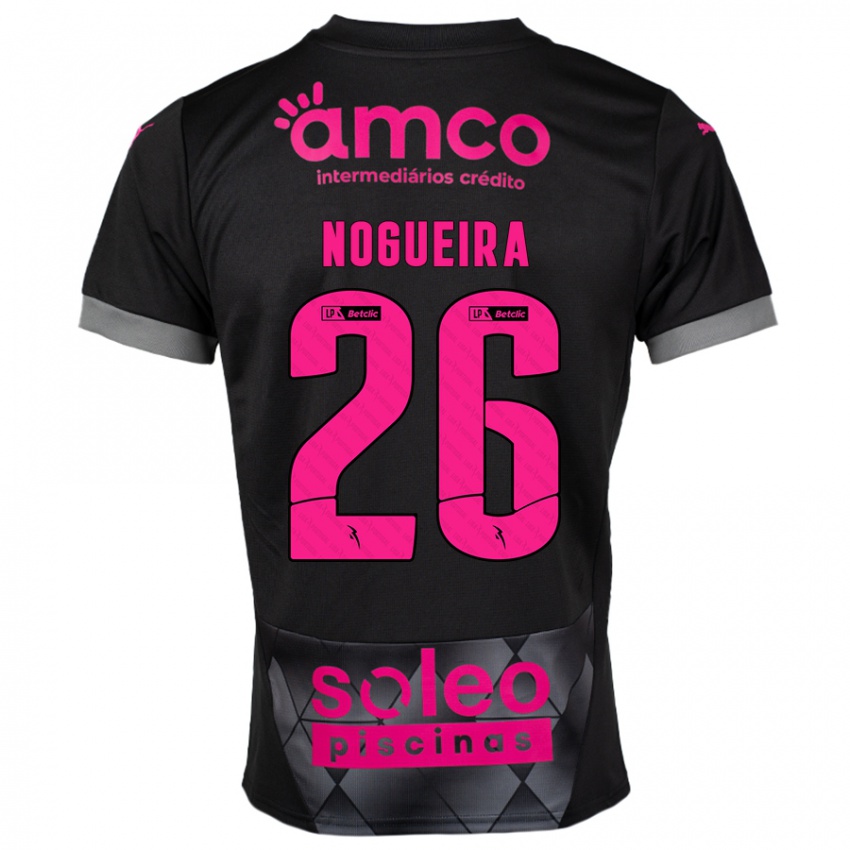 Kinder Ana Nogueira #26 Schwarz Rosa Auswärtstrikot Trikot 2024/25 T-Shirt