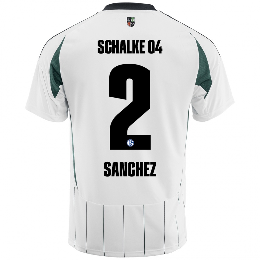 Kinder Felipe Sánchez #2 Weiß Grün Auswärtstrikot Trikot 2024/25 T-Shirt