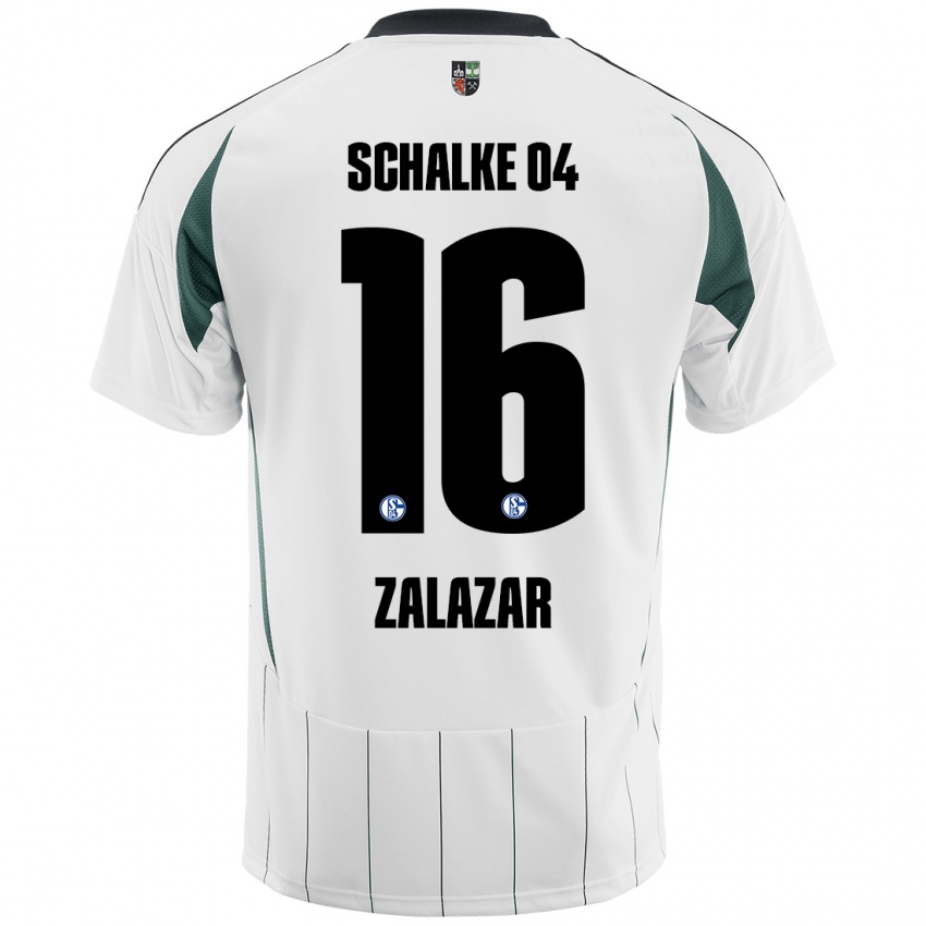 Kinder Mauro Zalazar #16 Weiß Grün Auswärtstrikot Trikot 2024/25 T-Shirt