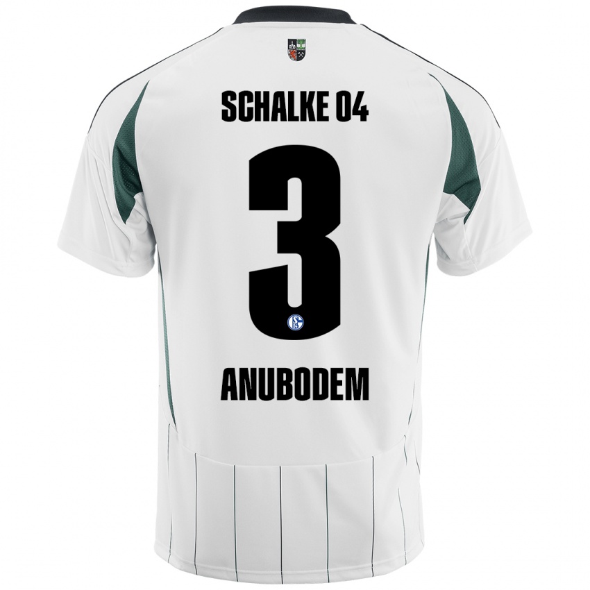 Kinder Ngufor Anubodem #3 Weiß Grün Auswärtstrikot Trikot 2024/25 T-Shirt