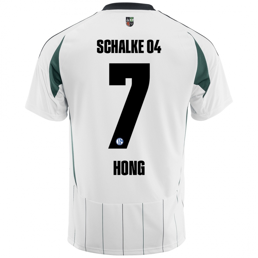 Kinder Seok-Ju Hong #7 Weiß Grün Auswärtstrikot Trikot 2024/25 T-Shirt