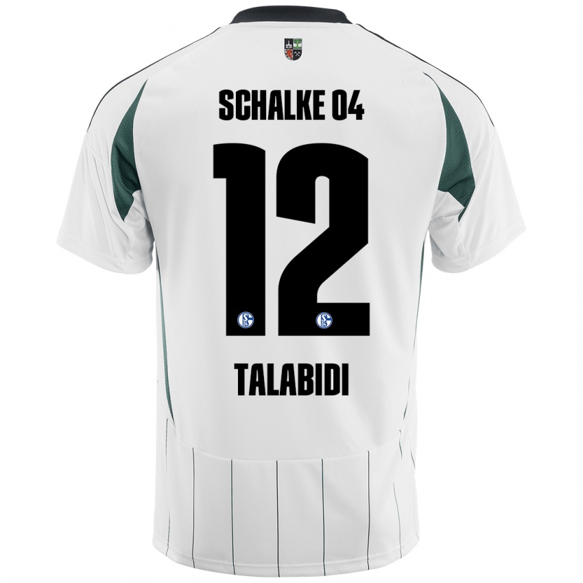 Kinder Malik Talabidi #12 Weiß Grün Auswärtstrikot Trikot 2024/25 T-Shirt