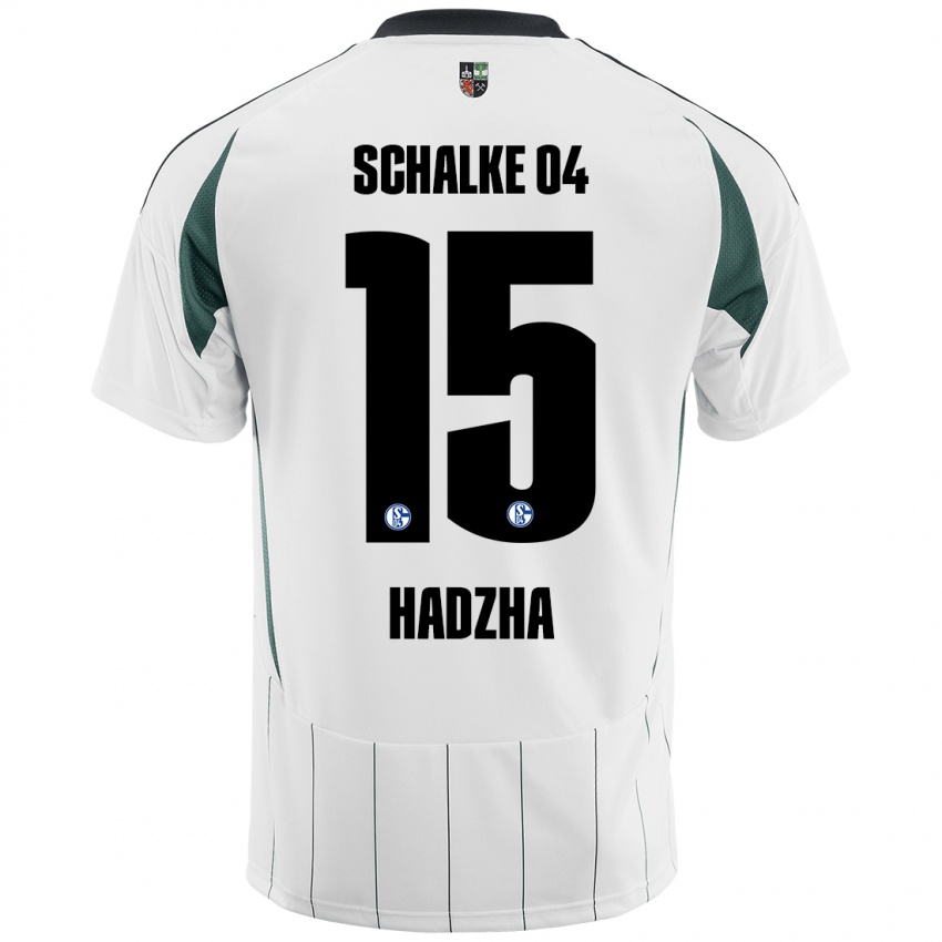 Kinder Nedzhib Hadzha #15 Weiß Grün Auswärtstrikot Trikot 2024/25 T-Shirt