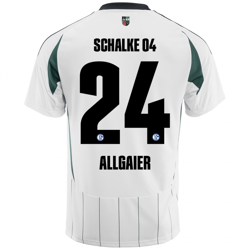 Kinder Felix Allgaier #24 Weiß Grün Auswärtstrikot Trikot 2024/25 T-Shirt