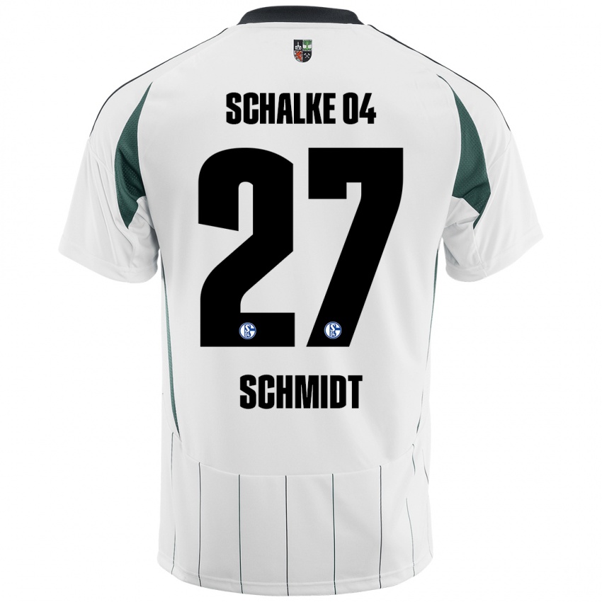 Kinder Tim Schmidt #27 Weiß Grün Auswärtstrikot Trikot 2024/25 T-Shirt