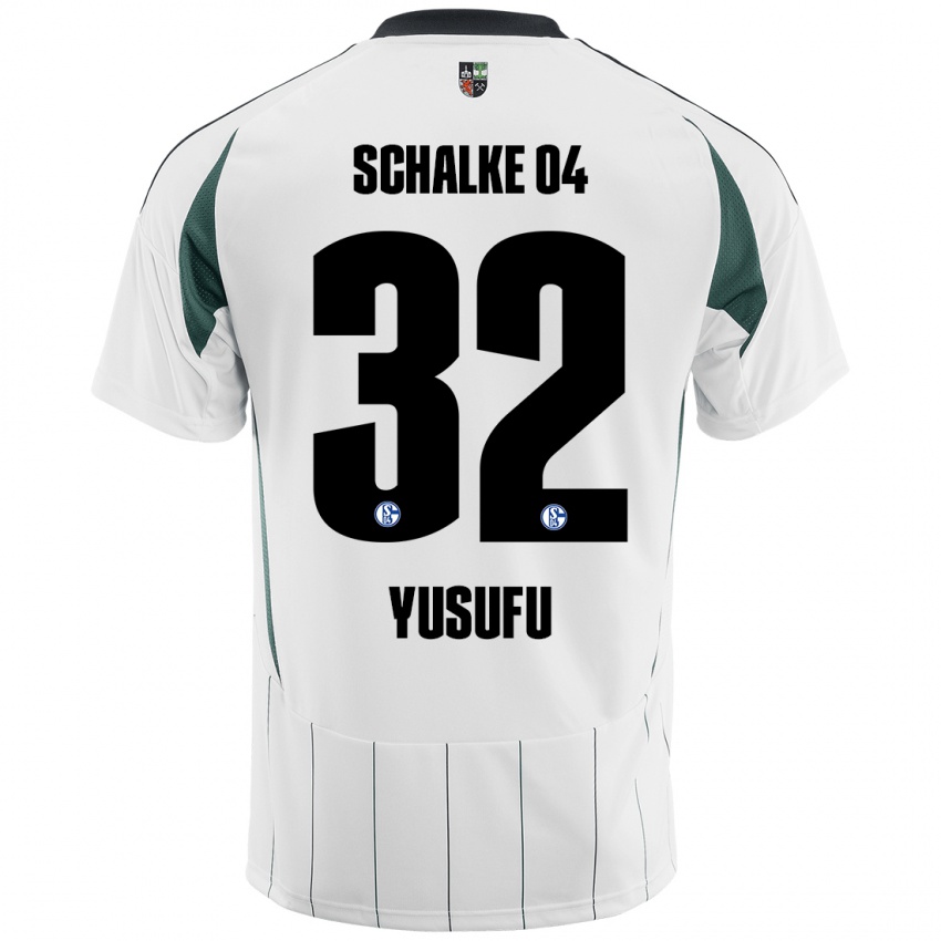 Kinder Faaris Yusufu #32 Weiß Grün Auswärtstrikot Trikot 2024/25 T-Shirt