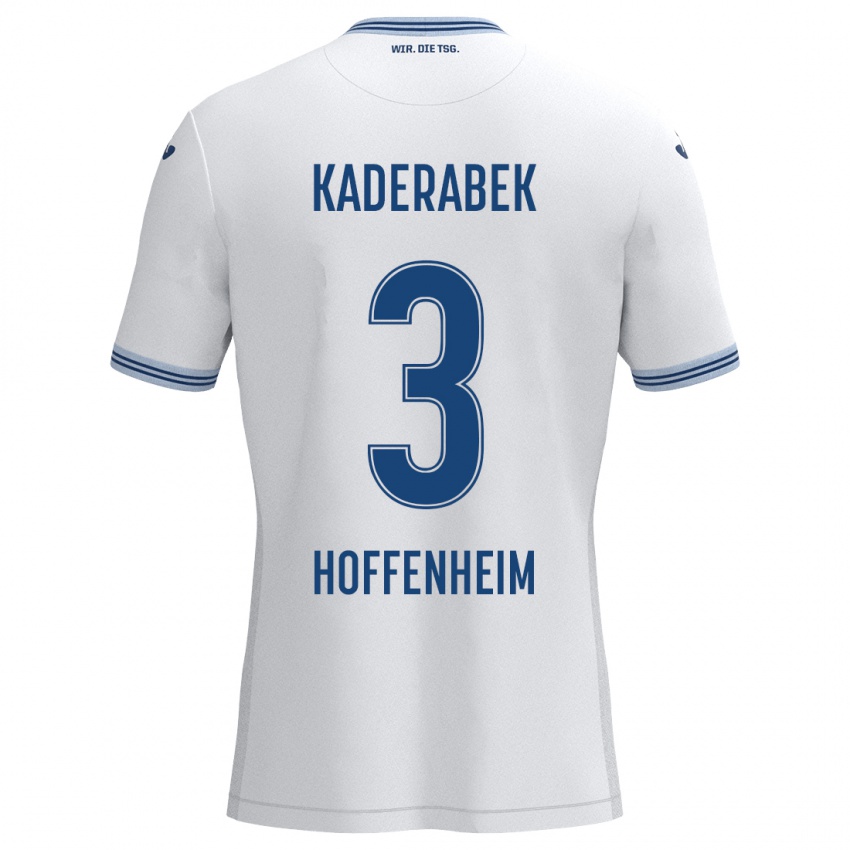 Kinder Pavel Kaderabek #3 Weiß Blau Auswärtstrikot Trikot 2024/25 T-Shirt