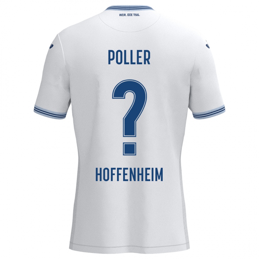 Kinder Tiago Poller #0 Weiß Blau Auswärtstrikot Trikot 2024/25 T-Shirt