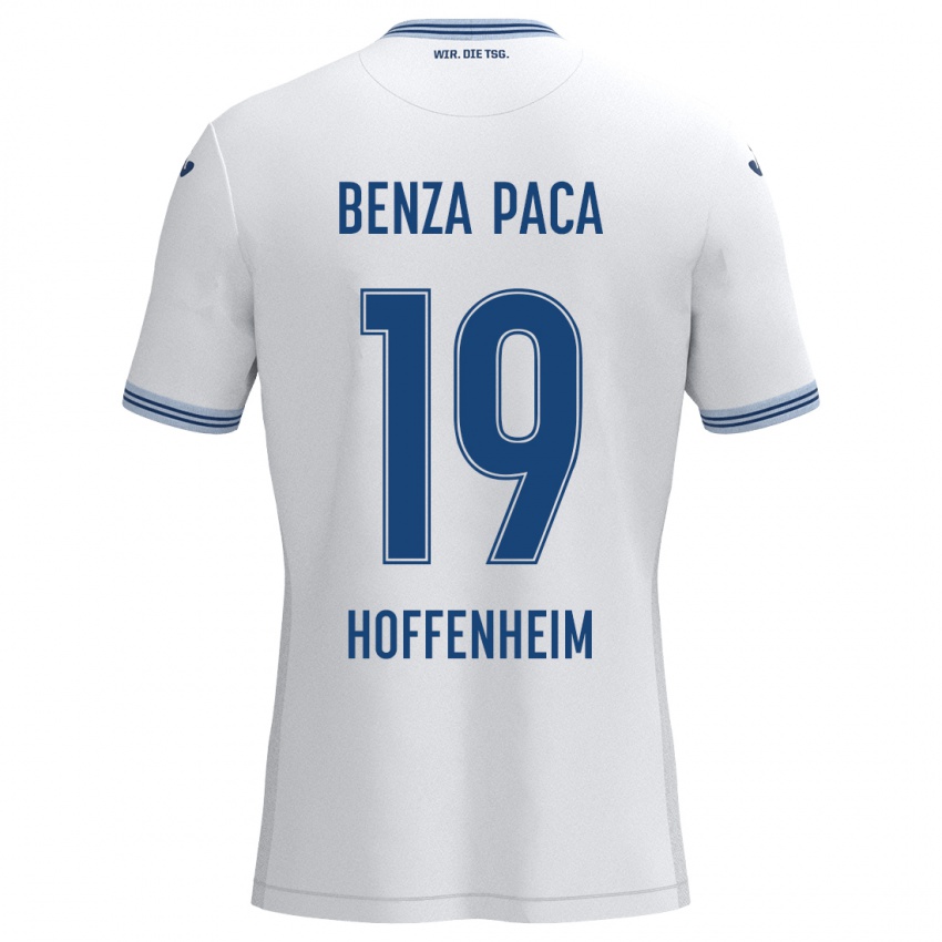 Kinder Lynes Benza Paca #19 Weiß Blau Auswärtstrikot Trikot 2024/25 T-Shirt