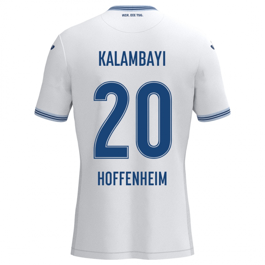 Kinder Simon Kalambayi #20 Weiß Blau Auswärtstrikot Trikot 2024/25 T-Shirt