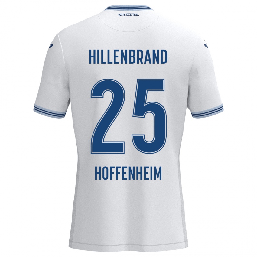 Kinder Jack Hillenbrand #25 Weiß Blau Auswärtstrikot Trikot 2024/25 T-Shirt