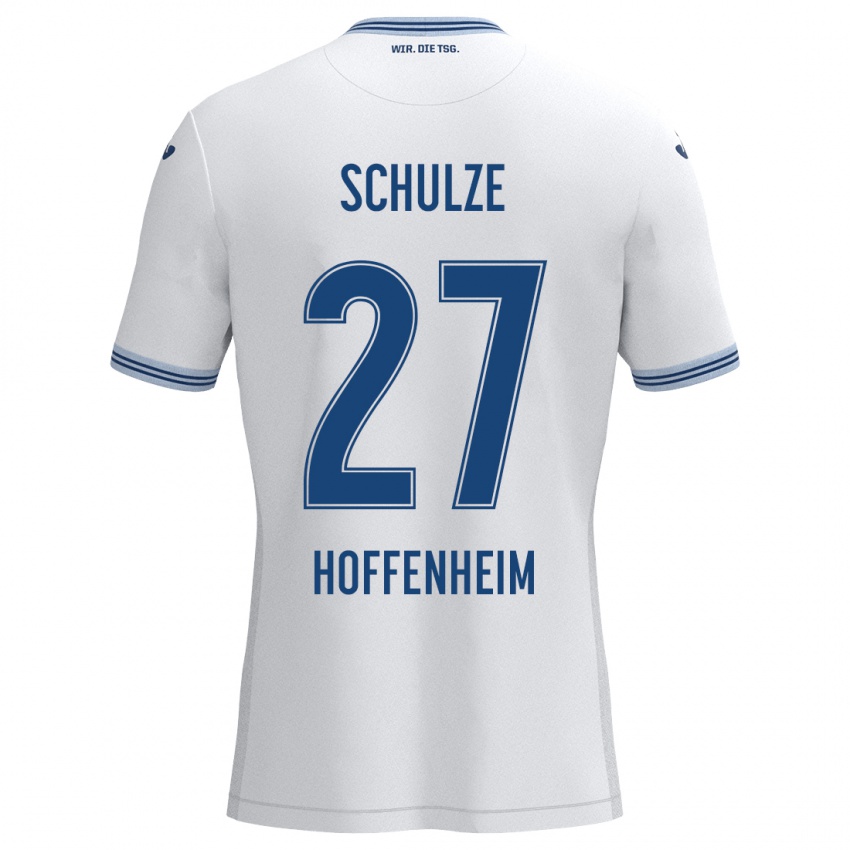 Kinder Louis Schulze #27 Weiß Blau Auswärtstrikot Trikot 2024/25 T-Shirt