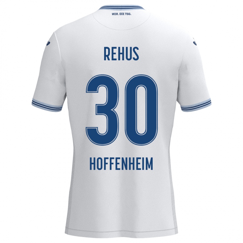 Kinder Milan Rehus #30 Weiß Blau Auswärtstrikot Trikot 2024/25 T-Shirt