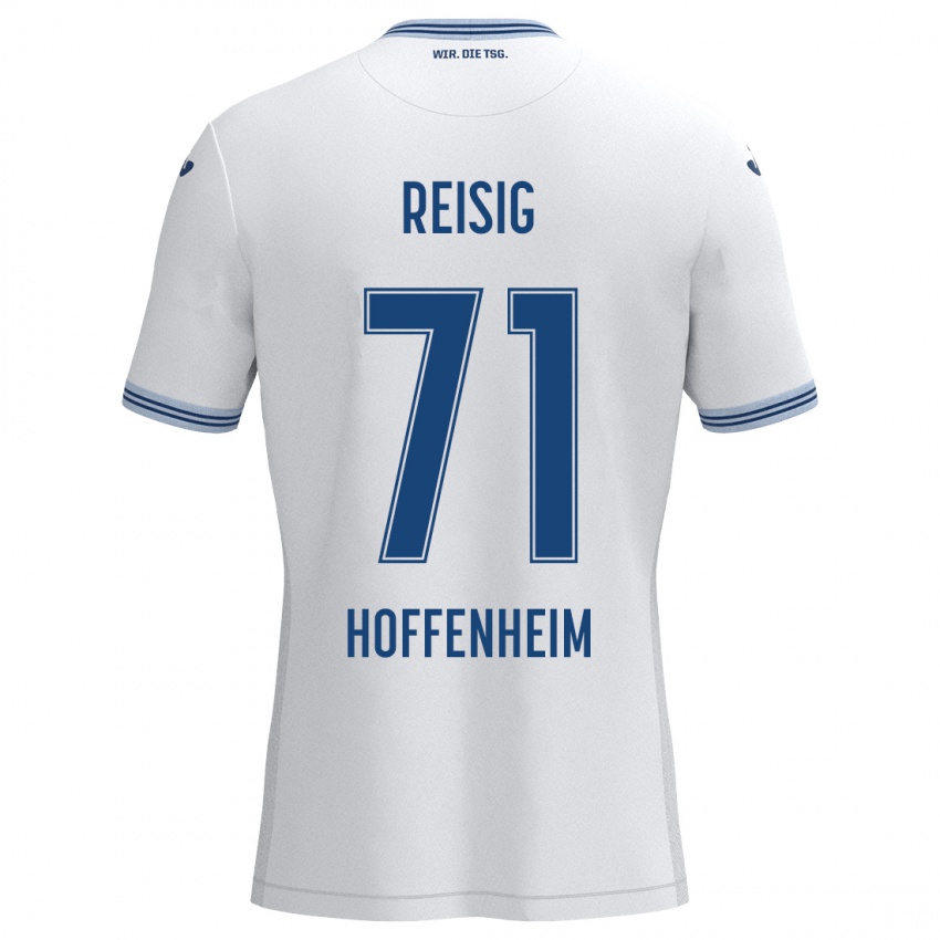 Kinder Ruben Reisig #71 Weiß Blau Auswärtstrikot Trikot 2024/25 T-Shirt