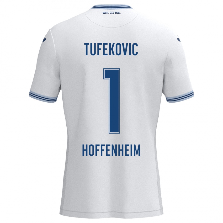 Kinder Martina Tufekovic #1 Weiß Blau Auswärtstrikot Trikot 2024/25 T-Shirt