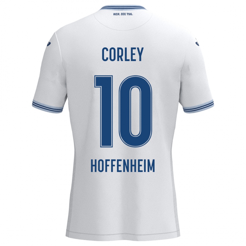 Kinder Gia Corley #10 Weiß Blau Auswärtstrikot Trikot 2024/25 T-Shirt