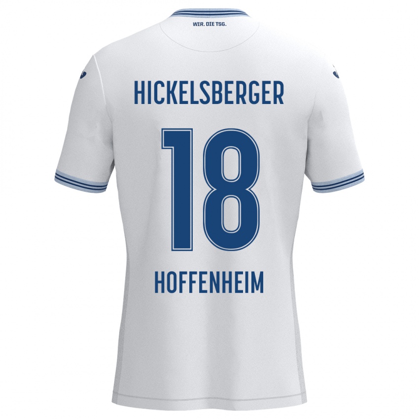 Kinder Julia Hickelsberger #18 Weiß Blau Auswärtstrikot Trikot 2024/25 T-Shirt