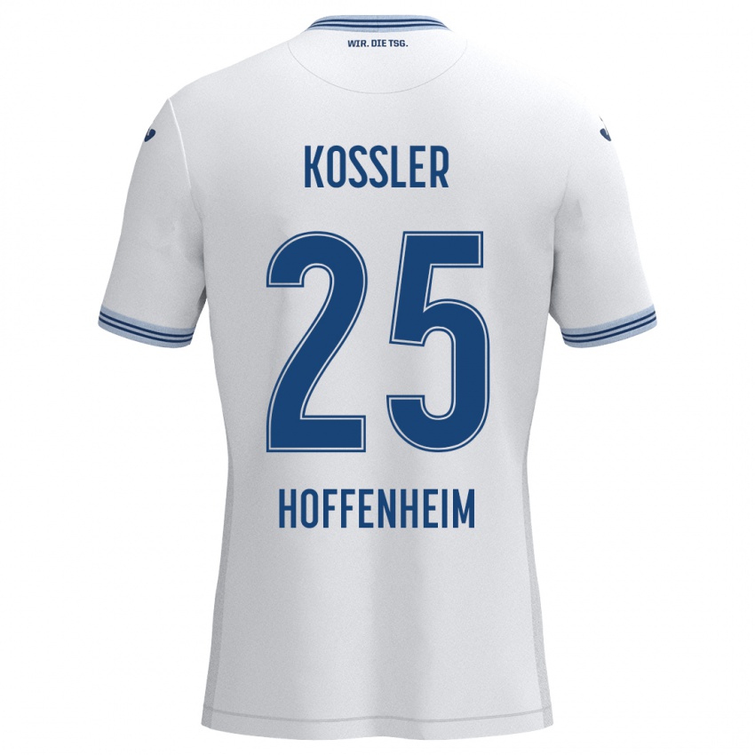 Kinder Melissa Kössler #25 Weiß Blau Auswärtstrikot Trikot 2024/25 T-Shirt