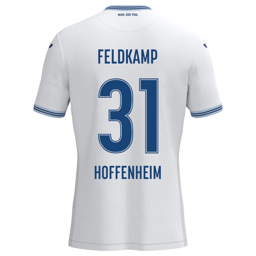 Kinder Jana Feldkamp #31 Weiß Blau Auswärtstrikot Trikot 2024/25 T-Shirt