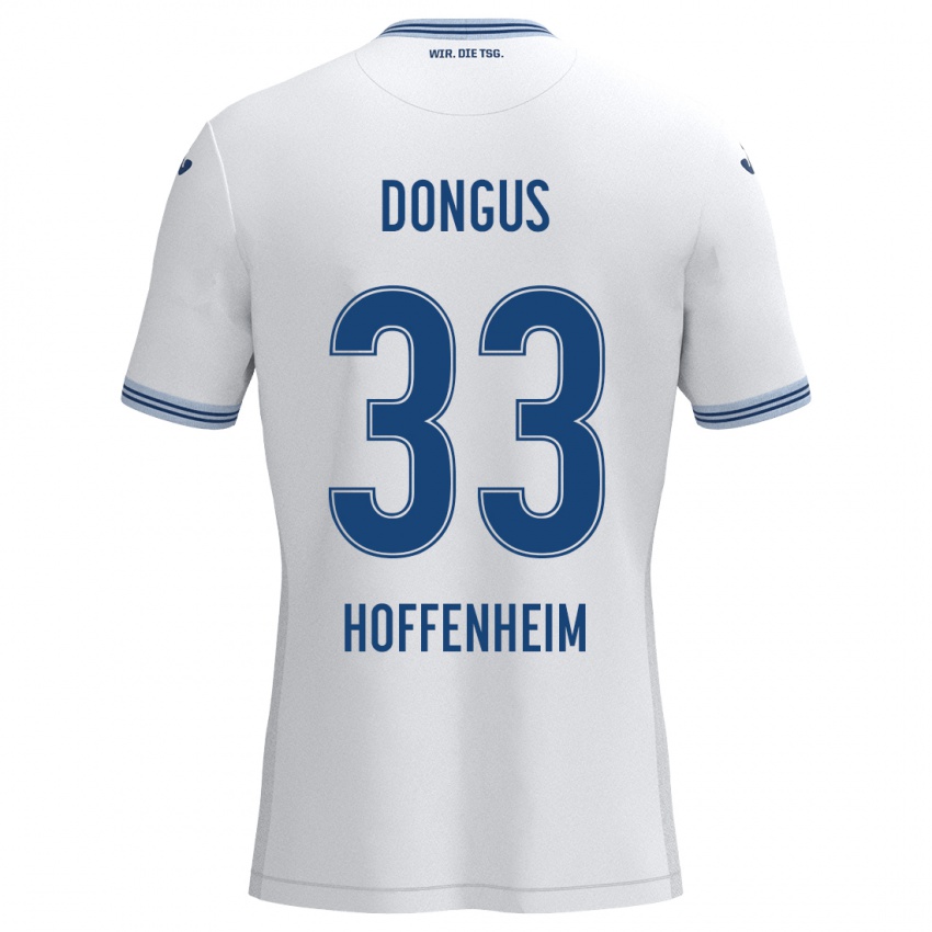 Kinder Fabienne Dongus #33 Weiß Blau Auswärtstrikot Trikot 2024/25 T-Shirt