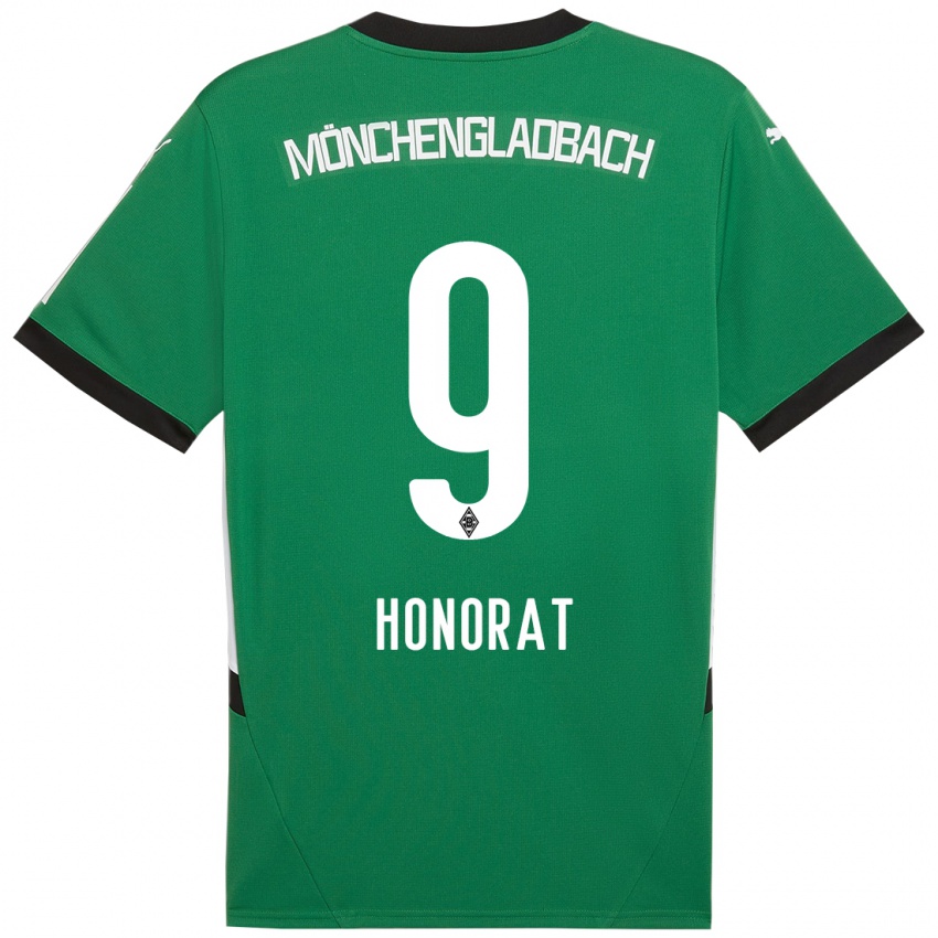 Kinder Franck Honorat #9 Grün Weiß Auswärtstrikot Trikot 2024/25 T-Shirt