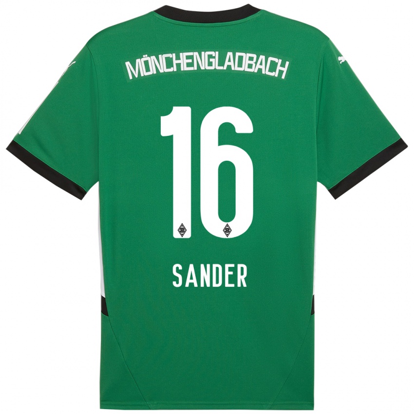 Kinder Philipp Sander #16 Grün Weiß Auswärtstrikot Trikot 2024/25 T-Shirt