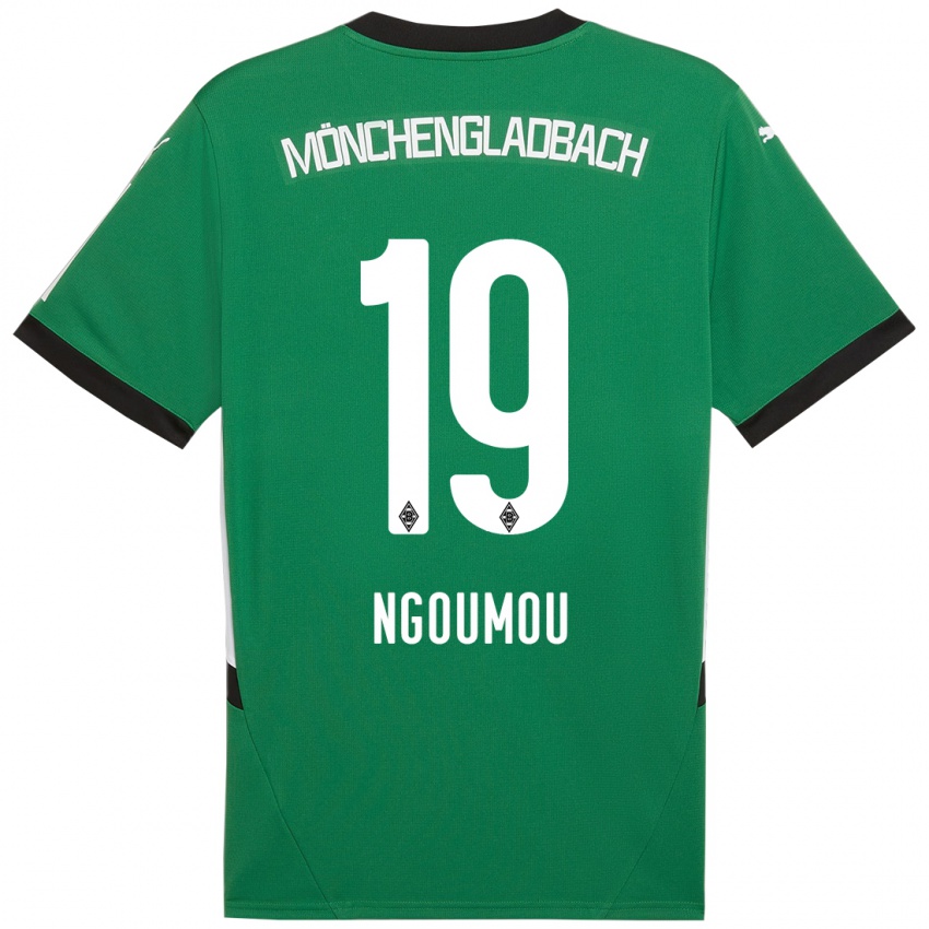 Kinder Nathan Ngoumou #19 Grün Weiß Auswärtstrikot Trikot 2024/25 T-Shirt