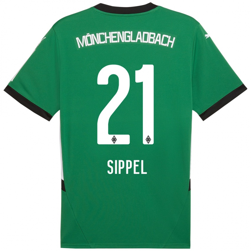 Kinder Tobias Sippel #21 Grün Weiß Auswärtstrikot Trikot 2024/25 T-Shirt