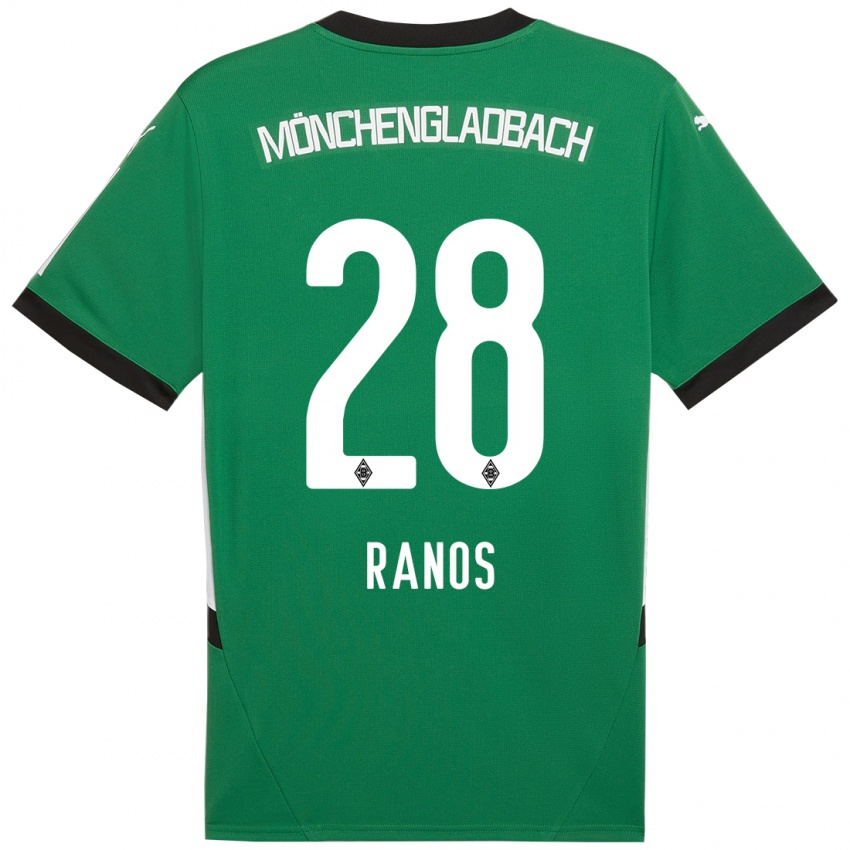 Kinder Grant-Leon Ranos #28 Grün Weiß Auswärtstrikot Trikot 2024/25 T-Shirt