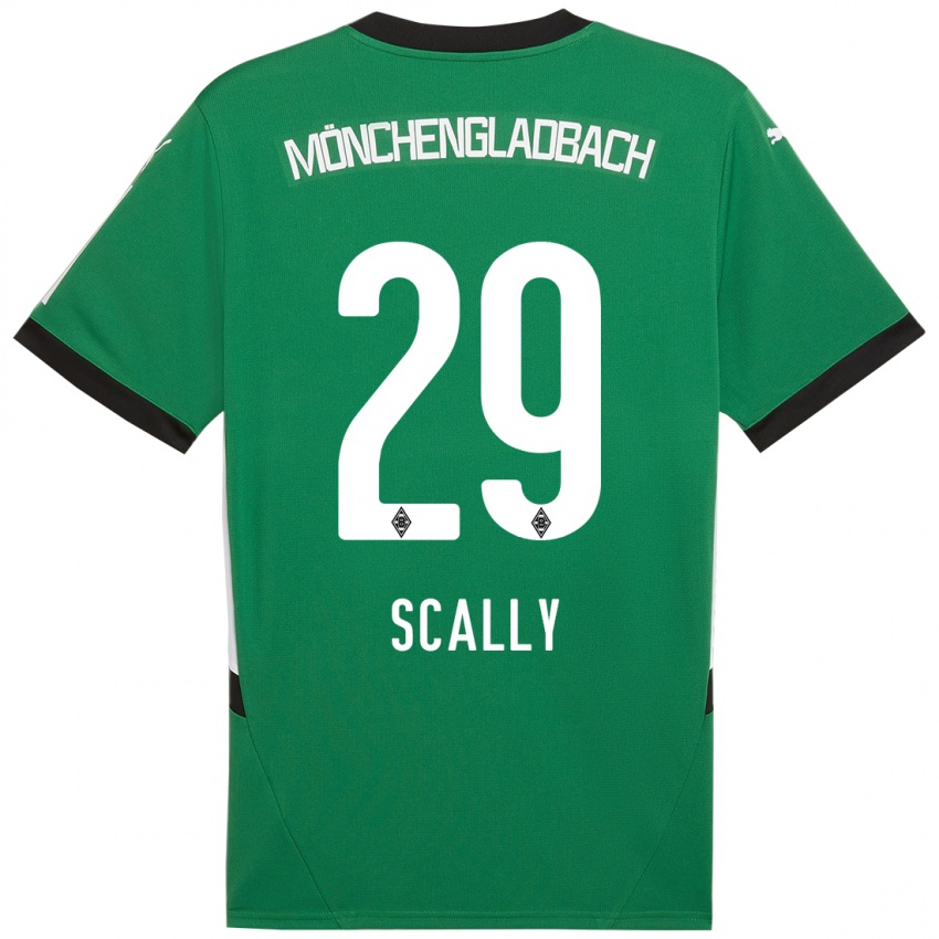 Kinder Joe Scally #29 Grün Weiß Auswärtstrikot Trikot 2024/25 T-Shirt