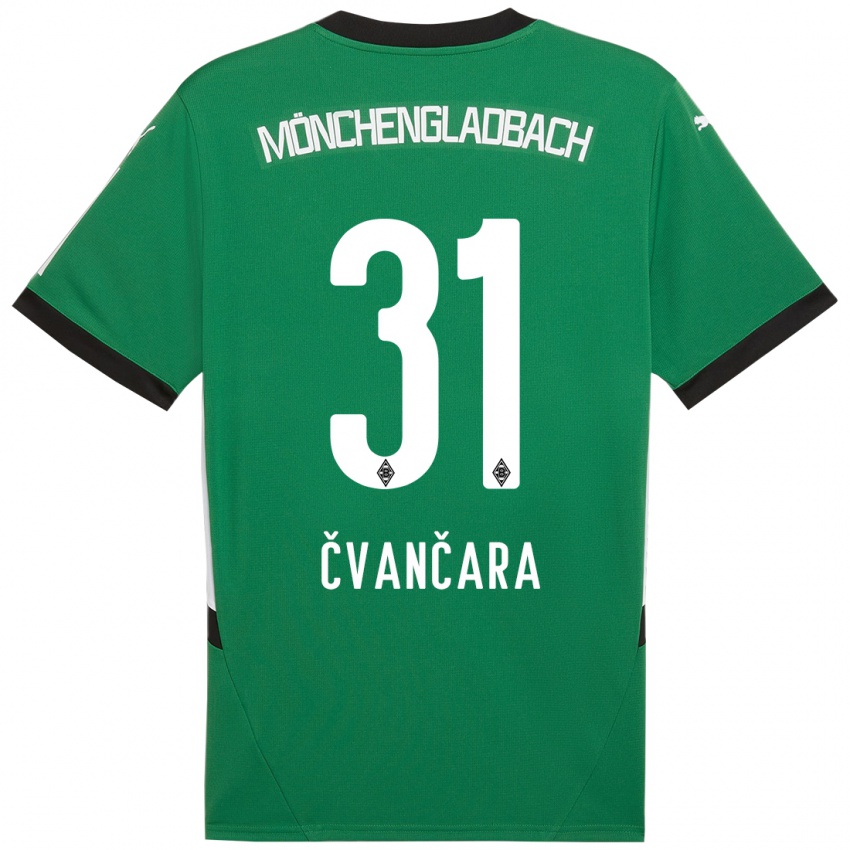 Kinder Tomas Cvancara #31 Grün Weiß Auswärtstrikot Trikot 2024/25 T-Shirt