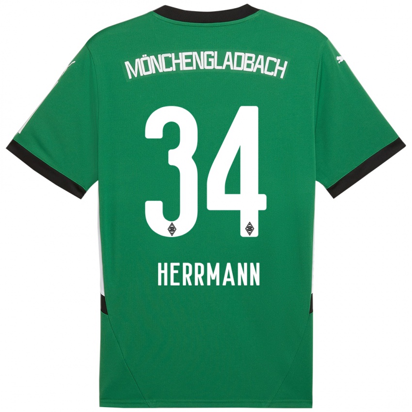 Kinder Charles Herrmann #34 Grün Weiß Auswärtstrikot Trikot 2024/25 T-Shirt