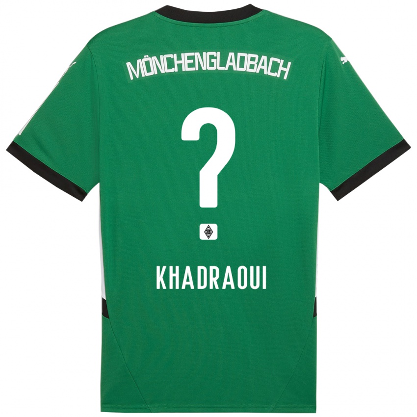 Kinder Elias Khadraoui #0 Grün Weiß Auswärtstrikot Trikot 2024/25 T-Shirt