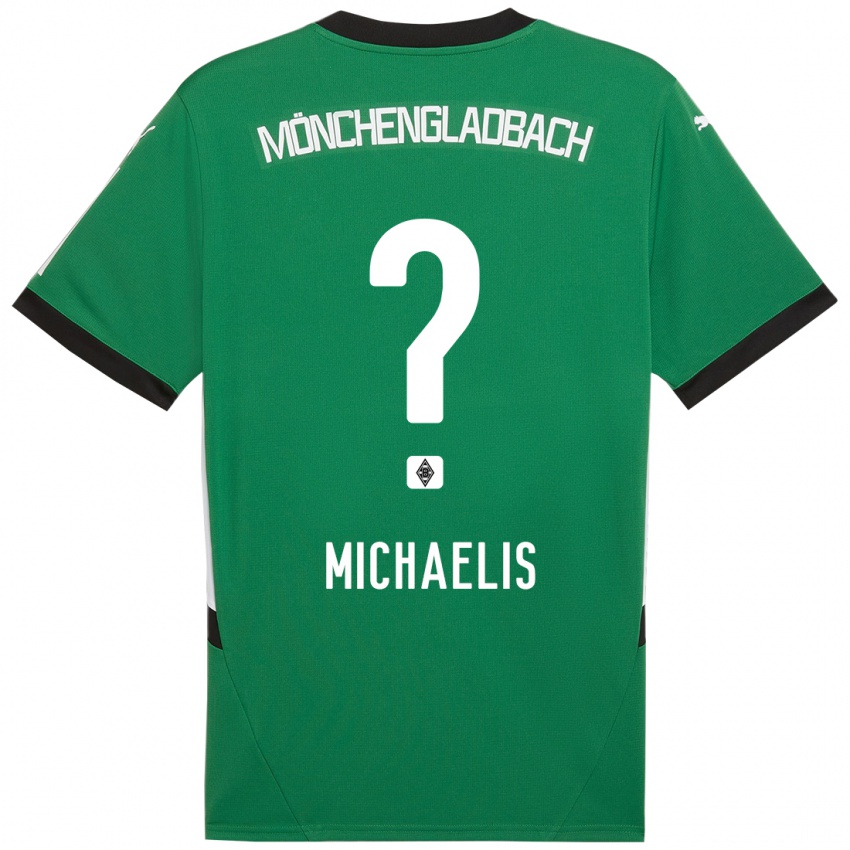 Kinder Yannick Michaelis #0 Grün Weiß Auswärtstrikot Trikot 2024/25 T-Shirt