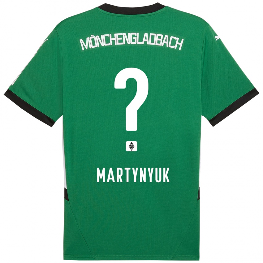 Kinder Anton Martynyuk #0 Grün Weiß Auswärtstrikot Trikot 2024/25 T-Shirt