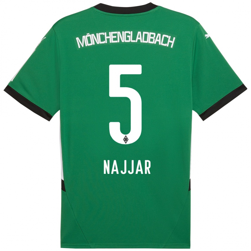 Kinder Jamil Najjar #5 Grün Weiß Auswärtstrikot Trikot 2024/25 T-Shirt