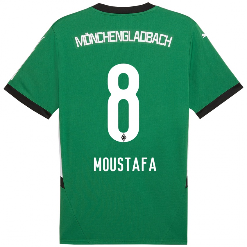 Kinder Moustafa Ashraf Moustafa #8 Grün Weiß Auswärtstrikot Trikot 2024/25 T-Shirt