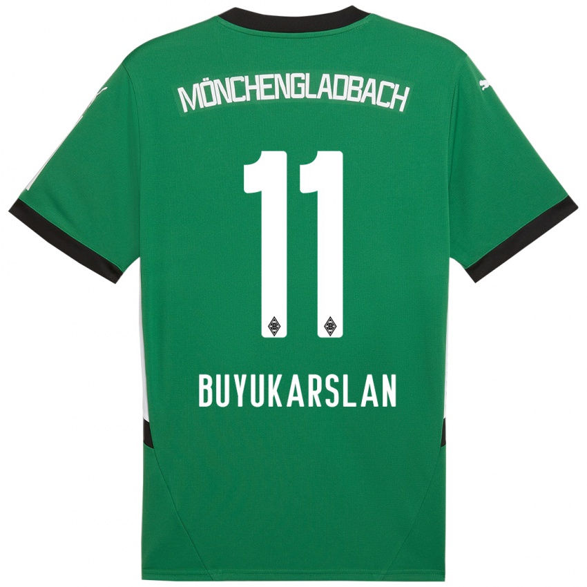 Kinder Oguzcan Büyükarslan #11 Grün Weiß Auswärtstrikot Trikot 2024/25 T-Shirt