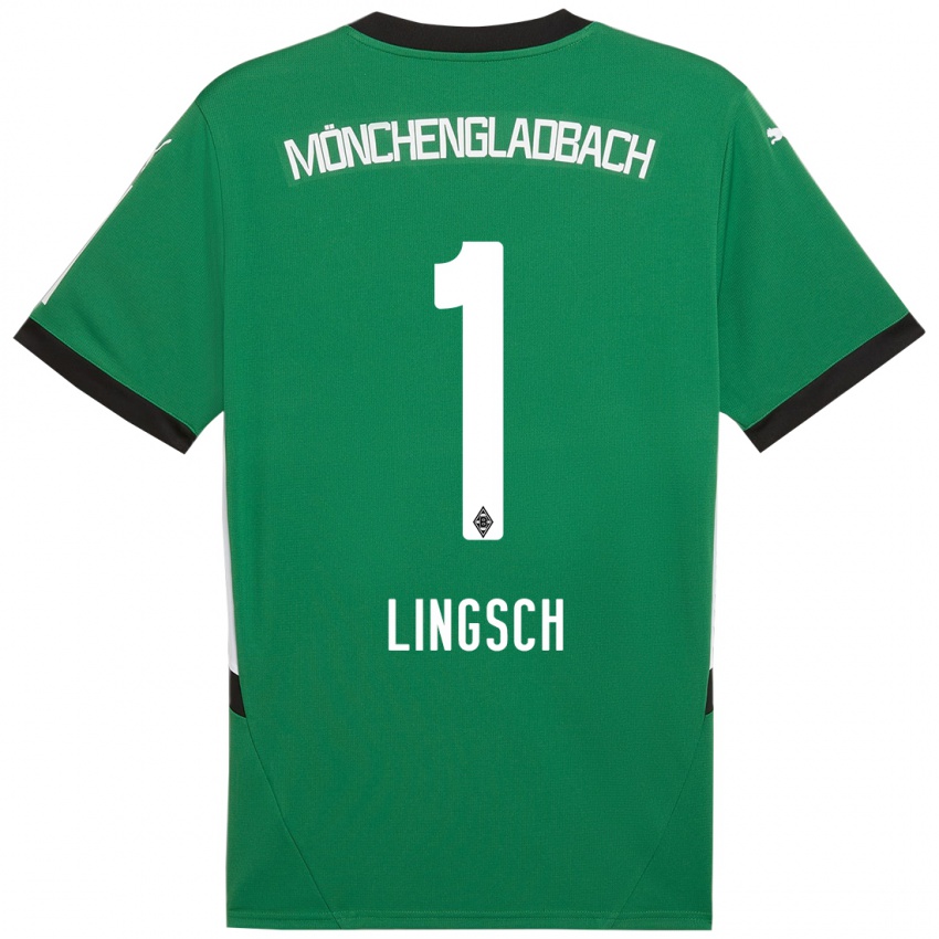 Kinder Tina Lingsch #1 Grün Weiß Auswärtstrikot Trikot 2024/25 T-Shirt