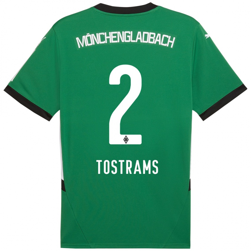 Kinder Eva Tostrams #2 Grün Weiß Auswärtstrikot Trikot 2024/25 T-Shirt