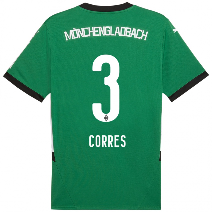 Kinder Carolin Corres #3 Grün Weiß Auswärtstrikot Trikot 2024/25 T-Shirt