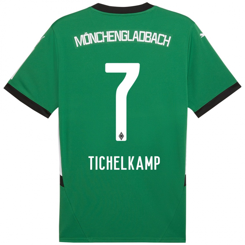 Kinder Emily Tichelkamp #7 Grün Weiß Auswärtstrikot Trikot 2024/25 T-Shirt