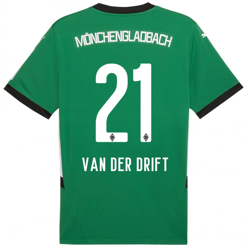 Kinder Suus Van Der Drift #21 Grün Weiß Auswärtstrikot Trikot 2024/25 T-Shirt